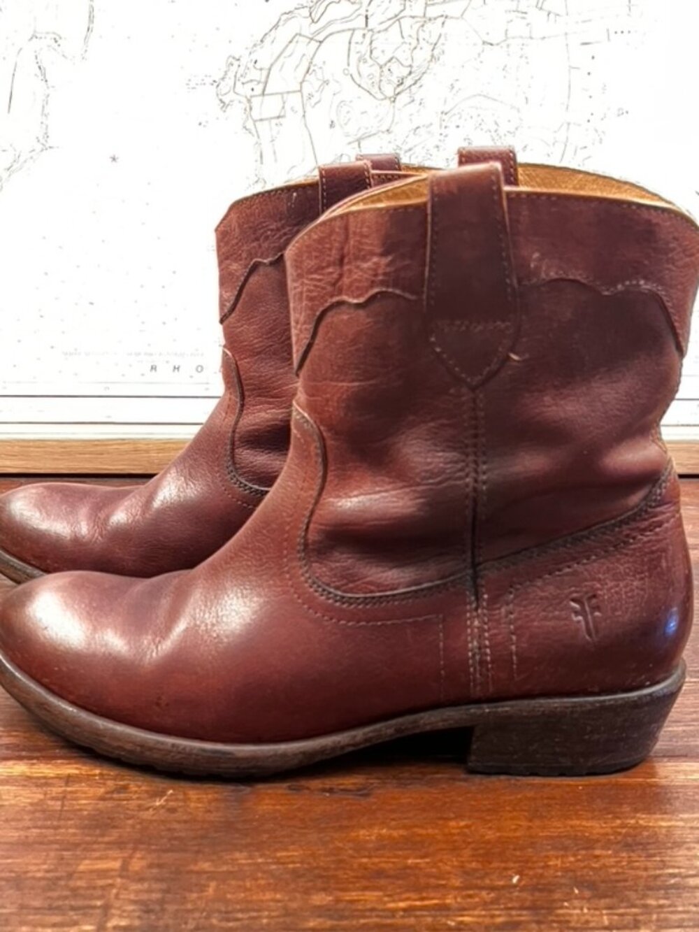 Vintage Frye Boot Womens Cognac Womens 8.5B